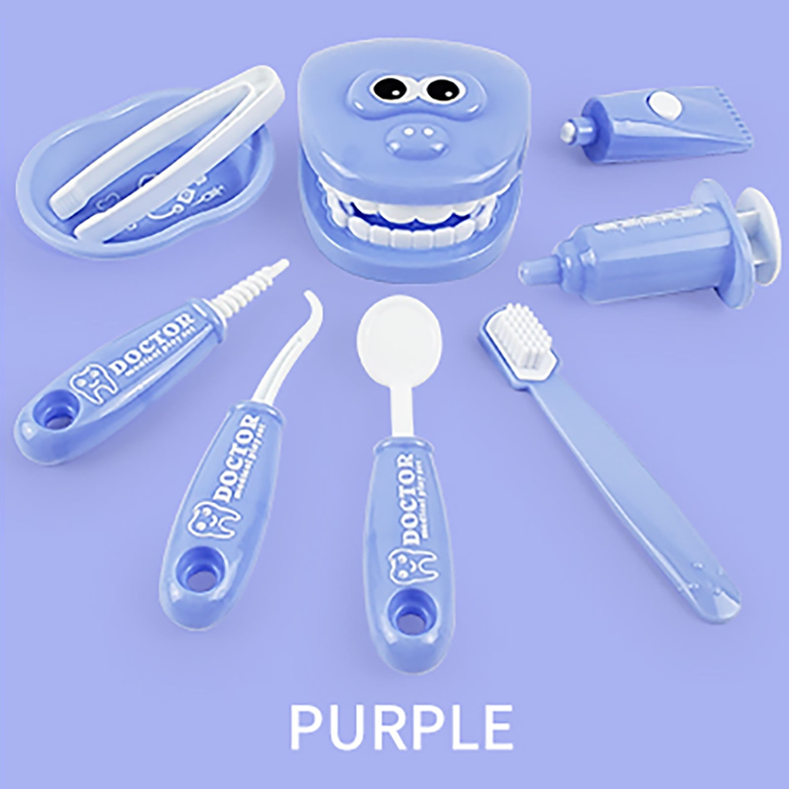 9PCS Kids Doctor Dentist Tool Kit Play Teeth Travel Toy for Boys Girls 