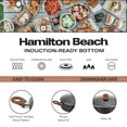 thumbnail image 7 of Hamilton Beach 4.5 Quart Nonstick Marble Coating Even Heating Round Beach Low Oven Pot with Glass Lid and Wooden Like Soft Touch Handle, Dutch Oven Pot, Braising, Roasting, 7 of 7