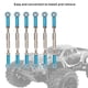 thumbnail image 5 of RC Car Turnbuckle Rod, Aleación De Aluminio RC Car Push Rod, 1/10 1/8 RC Buggy Para RC Car Model, 5 of 8