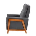 thumbnail image 5 of Baxton Studio Halstein Mid-century Modern Grey Fabric Upholstered Lounge Chair, 5 of 13