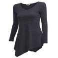thumbnail image 2 of CHOK Tunique Longue à Manches Longues Col en V pour Femmes Robe T-Shirt, 2 of 3