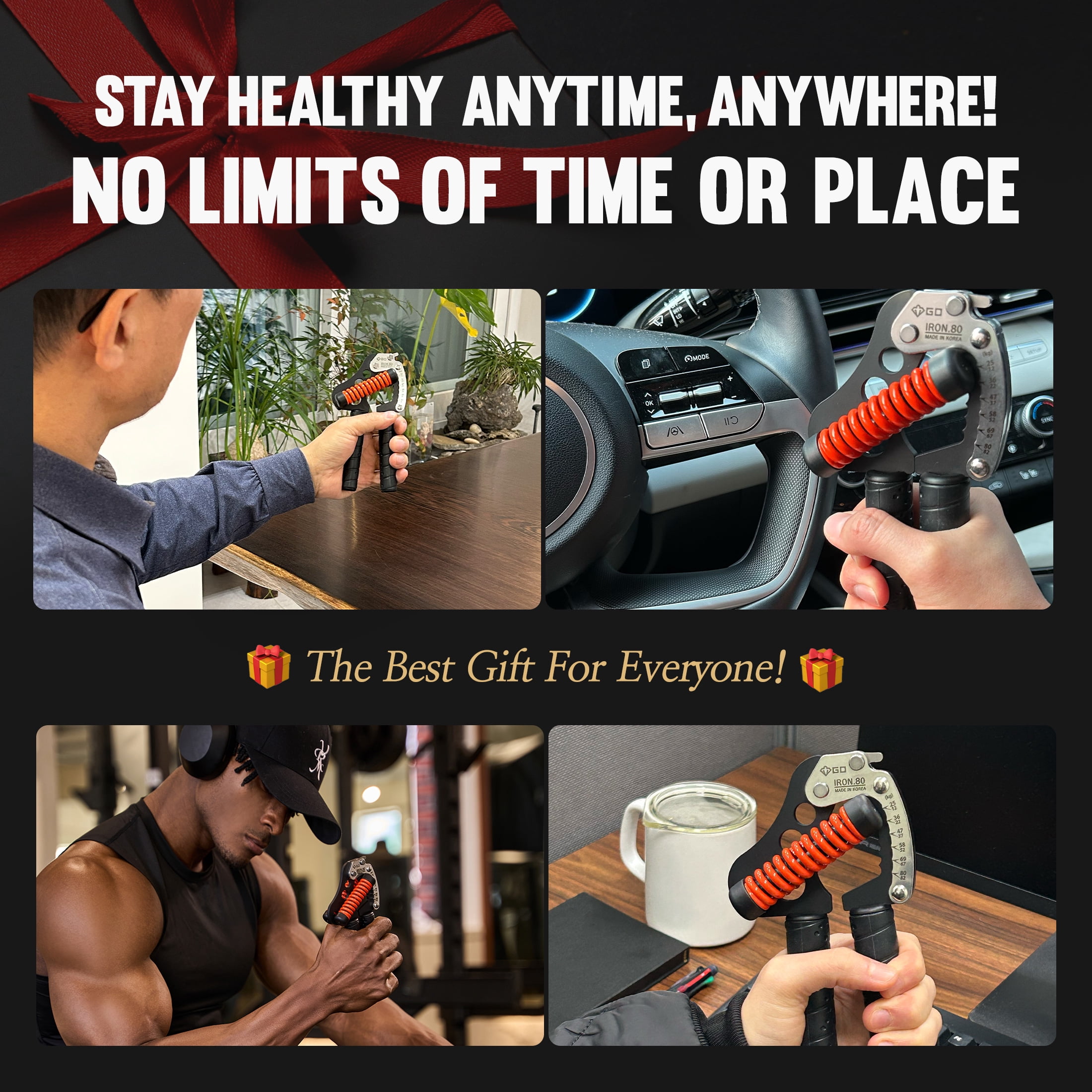 GD Iron Grip 80 12lv Hand Grip Strengthener (26-181lbs) Adjustable