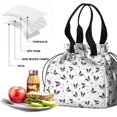 thumbnail image 4 of French Bulldog Drawstring Lunch Bag Women - Drawstring Lunch Bag Insulated for Work Office - Stain-Resistant Large Lunchbags for Women with Multi-Pockets, 4 of 6