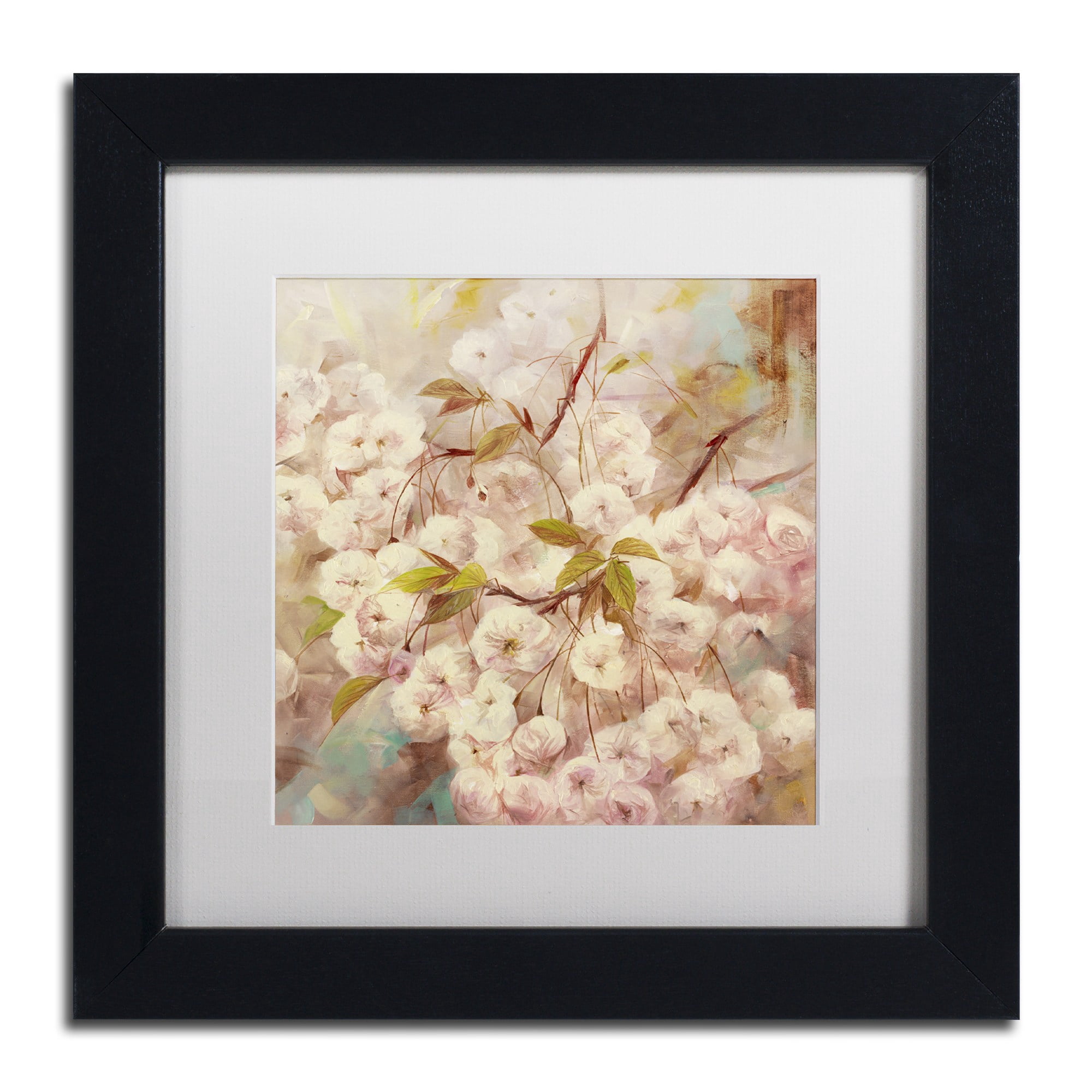 Trademark Fine Art Li Bo 'Rose Bush I' 16 x 16 (ALI0758-B1616MF)