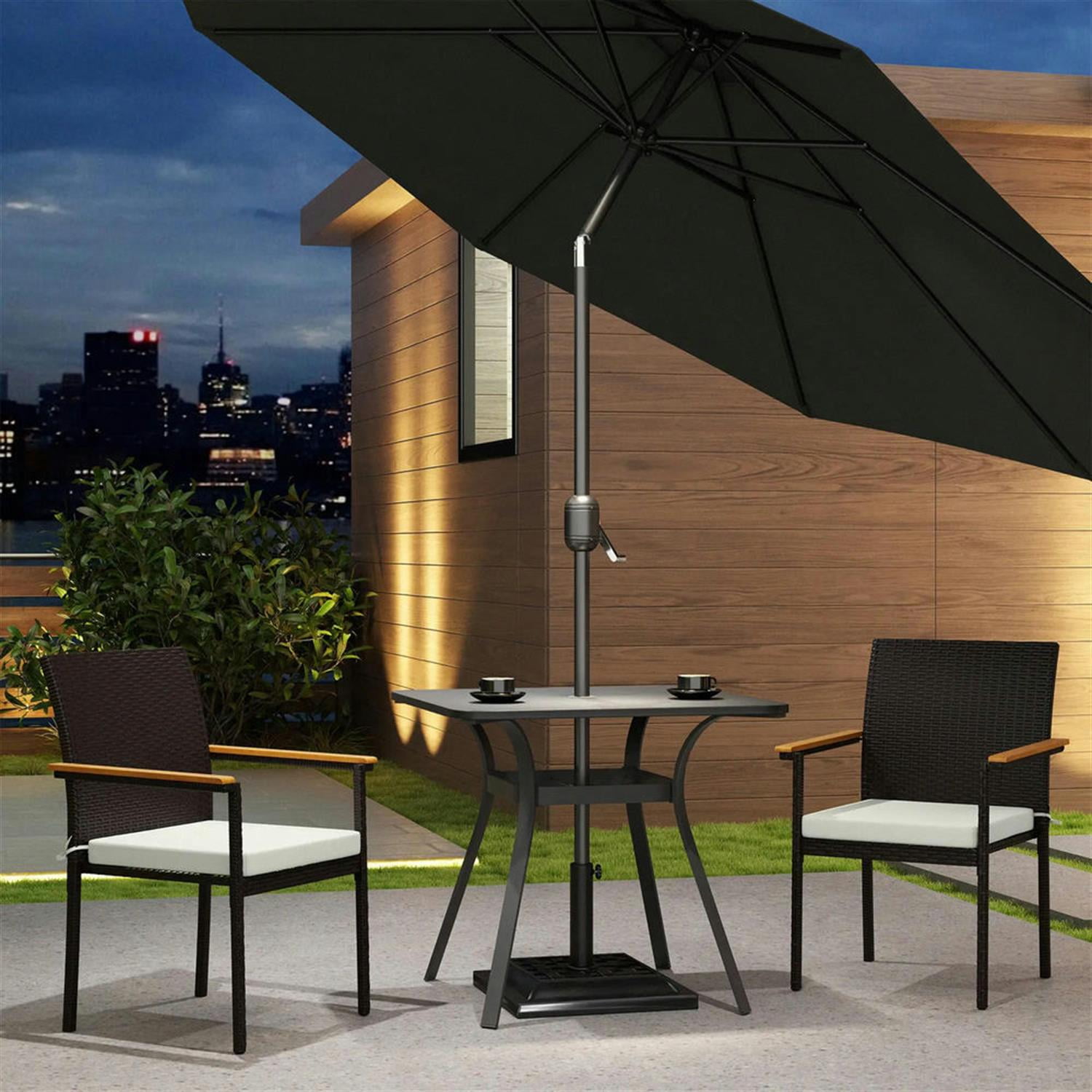 Demi Bonn Outdoor Dining Chairs Set of 2 with Backrest, Stackable Wicker Patio Dining Room Chairs with Cushion for Garden, Backyard, Lawn, White