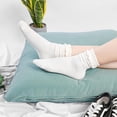 thumbnail image 2 of YooGuoGuo Womens Socks, Ruffle Turn-Cuff Casual Crew Socks Breathable Cool Knit Cotton Lettuce Ankle Frilly Sock 6 Pack, 2 of 7