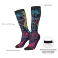 thumbnail image 4 of Fotbe Neon Zombie Skull Calcetas Divertidas Estampadas para Hombre y Mujer, Calcetas de Algodón hasta la Rodilla para Caminar, Correr, Enfermería y Embarazo, 4 of 6