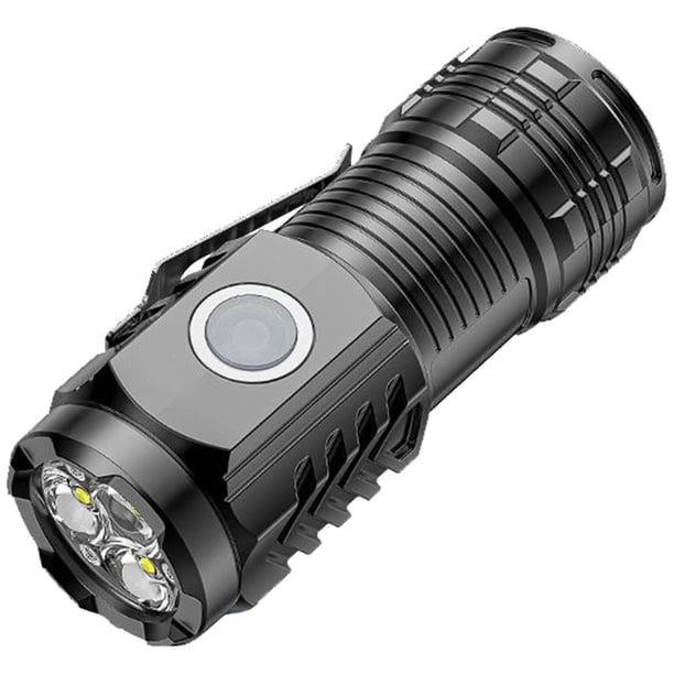 Luz de flash de mano Carga USB Linterna de alta potencia 3 ojos para cortes de energía