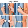 thumbnail image 5 of Lnrkai Magnetic Curtain Tiebacks, 4 Pack Curtain Tie Backs for Window Decor (Gold), 5 of 7