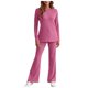 thumbnail image 1 of Pantalones de traje informales de manga larga para mujer: pantalones de cintura alta y pierna ancha con elástico en la parte trasera, mezcla de poliéster y spandex, cierre con cremallera y bolsillos., 1 of 7