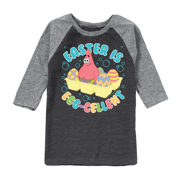 SpongeBob Squarepants - Easter Is Egg - Toddler And Youth Raglan Graphic T-Shirt