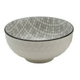 thumbnail image 2 of Tabletops Gallery 6.5"  White Embossed Diamond & Gray Pattern Stoneware Ramen Noodle Bowls, Set of 2, 2 of 4