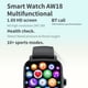 thumbnail image 5 of Reloj inteligente Irfora Reloj inteligente AW18 1.69 HD Pantalla grande Personalidad rica Dial BT Llamada IP68 Impermeable 220mAh Batería de larga duración, 5 of 7