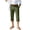 Army Green, variant on Men's Slim Fit Casual Capri Pants with Belt Loops & Side Pockets for Business Casual Daily Wear Gray XL