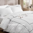 thumbnail image 2 of Funda de edredón Bedsure Luxury Hotel King Size, 100% algodón blanco, 2 of 9