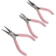 thumbnail image 4 of 3Pcs Pink Jewelry Pliers Round Needle Diagonal Nose Carbon Steel Sturdy Durablefor Crafts,Jewelry, 4 of 5