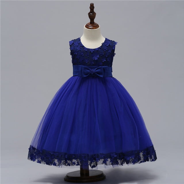 Robe d'Été Blanche de Princesse pour Filles Robe pour Filles 3 4 5 6 8 9 10 Ans Tout-Petits Enfants Fille Fête Mariage Robe Formelle