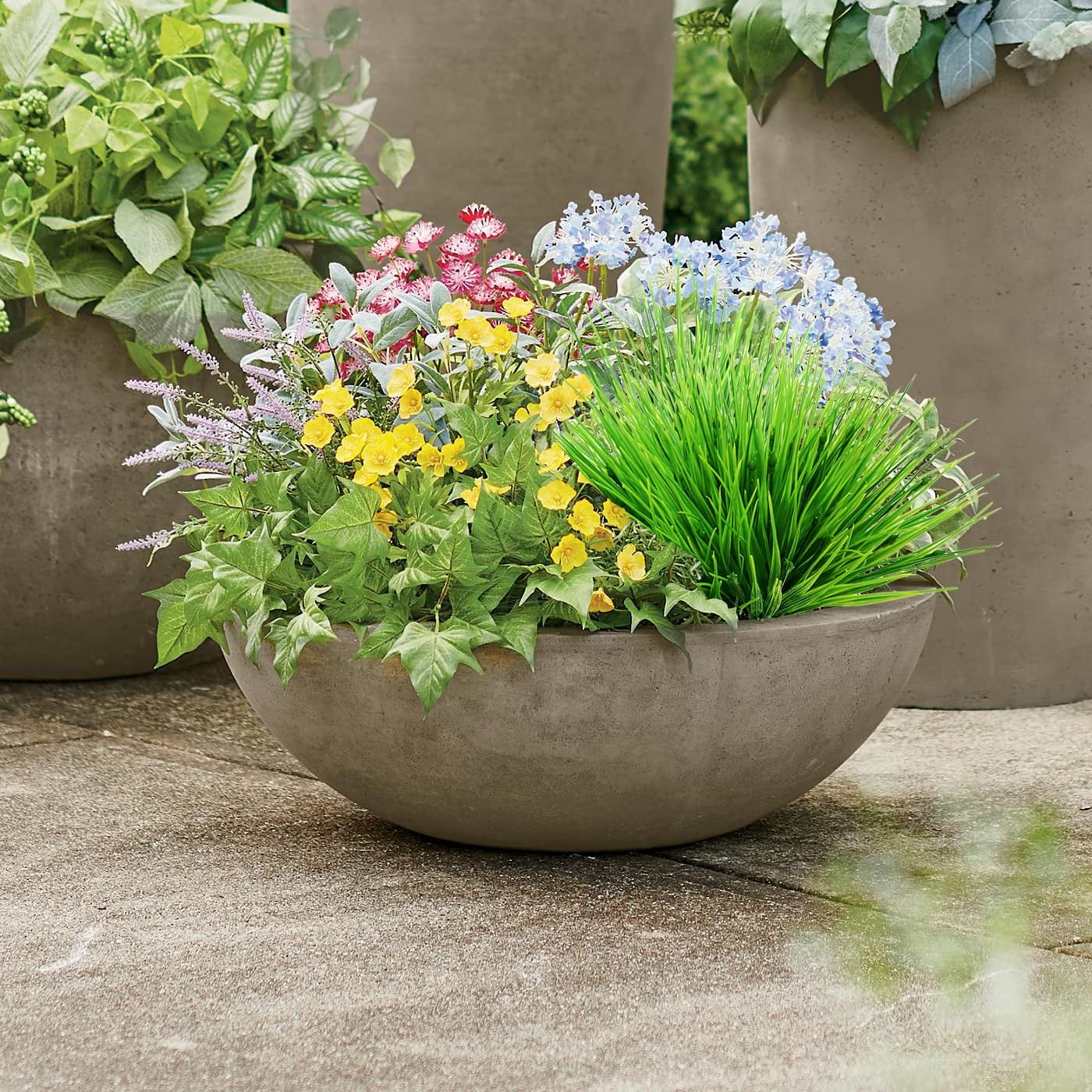 Artificial Flowers Outdoor, 20 Bundles Artificial Plants UV Resistant Fake Plants for Outdoors Outside Front Porch Window Box Hanging Planter Decoration