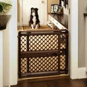 North States 26"- 42" MyPet Petgate Essential, Plastic Gate for Dogs & Cats, Brown