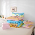 thumbnail image 6 of Manfei Watercolor Bowknot 7-Piece Twin Bedding,Drippy Ice Cream Pattern Bedding Comforter Set,Pink Reversible, 6 of 7