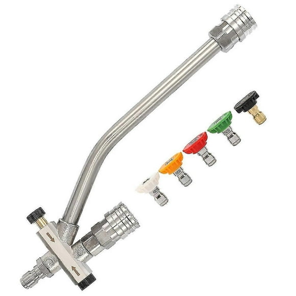 Foam Cannon Dual-connector Accessory, Pressure Washer Double Tip Attachment For Soap Cannon, 5 Washer Sprayer Nozzles