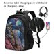 thumbnail image 2 of Easygdp Rainbow Astronaut Space Landscape Mochila para Laptop de Viaje con Puerto USB, Mochila para Laptop con Puerto de Carga USB para Mujeres y Hombres, 2 of 7