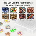 thumbnail image 6 of SYNYLIIFE Bead Organizer Box, 31 Pcs Clear Plastic Storage Containers with Hinged Lids Mini Boxes for Jewelry Making, Crafts, DIY, Seed, Small Parts, 6 of 8