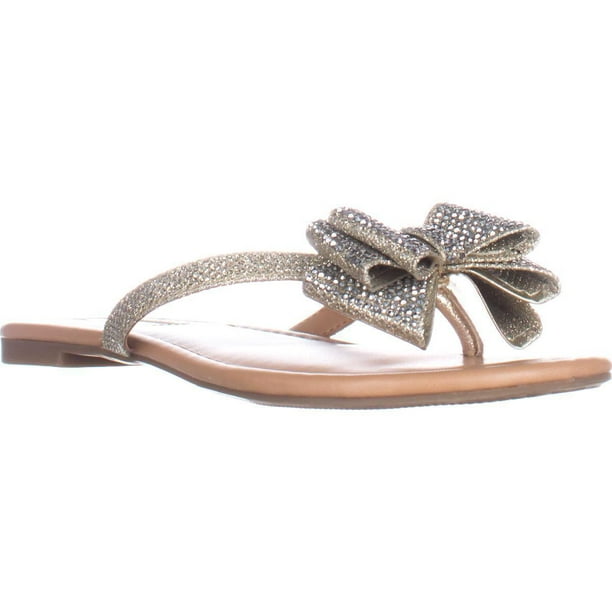 studded bow thong jelly flip flops