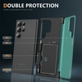 thumbnail image 2 of For Samsung Galaxy S23 Ultra Wallet Case with Card Holder Heavy Duty Protective Dual Layer Shockproof [Hidden Card Slot] [Kickstand] Slim Case for Samsung Galaxy S23 Ultra for Women&Men, Cyan, 2 of 9