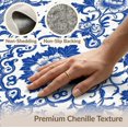 thumbnail image 6 of ODIKA 6'x9' Washable Area Rug Porcelain Toile With Pagoda Lattice Border Chinoiserie Floral Refined Structured for Queen Size Bedroom, Under Bed, Master Suite, Easy Care, Non-Shedding, 6 of 7