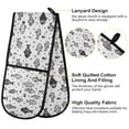 thumbnail image 4 of Dailycode Double Sided Oven Mitt with Loop Heat Resistant Kitchen Long Potholders 7" x 35" Cute Line Fishes, 4 of 6