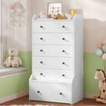 thumbnail image 2 of 6 Drawer Dresser for Bedroom Vertical Dressers,Modern Chest of Drawers,Closet Dressers with Drawers for Living Room, Entryway, Hallway,White, 2 of 10