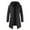 Black, variant on Herrnalise Men's Fashion Casual Plush Thickened Medium Length Down Jacket Solid Color Long Sleeve Hooded Zipper Pocket Bread Jacket Cotton Padded Jacket Coat Black