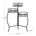 thumbnail image 4 of DecMode 18" x 19" x 22" 3 Tier Black Metal Starburst Plantstand, 4 of 9