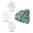 thumbnail image 3 of Lsque winter ski Dachshund Pattern Knitted Beanie, Unisex Winter Hat, Knit Hat Winter Beanies Thick Fisherman Beanies Cuffed Plain Skull Caps, 3 of 6