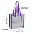 thumbnail image 2 of New Car Sewn Plastic Large Capacity Clear Tote Bag PVC Jelly Bag Cosmetics Shopping Bag BLUE S, 2 of 8