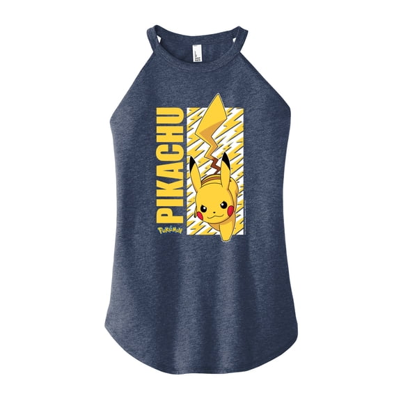 Pokémon - Pikachu Lightning Bolts - Juniors High Neck Tank Top