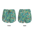 thumbnail image 3 of Gukieu Mushrooms and Flowers Print Women's Sports Shorts with Drawstring Elastic Waistband for Running, Yoga, Fitness-XX-Large, 3 of 7