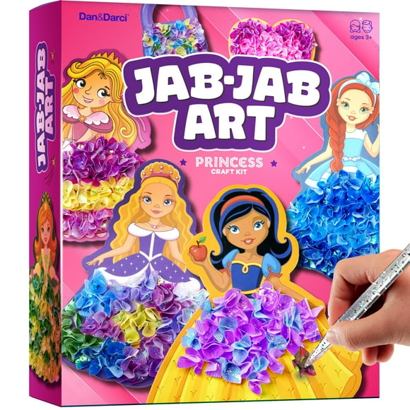Kit de manualidades Dan&Darci Jab Jab Art para princesas mágicas de 4 a 8 años