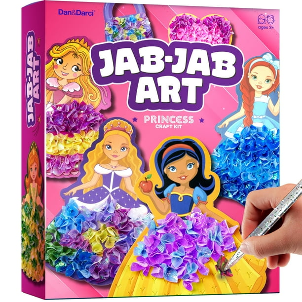 Kit de manualidades Dan&Darci Jab Jab Art para princesas mágicas de 4 a 8 años