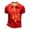 A-Red781, variant on XIAONU Men's Family Handprint Polo Contrast Collar Short Sleeve Shirt Fitness Training Top