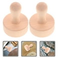 thumbnail image 1 of Minkissy 2Pcs Tart Tamper And Molds For Mini Tart Pans 3.9In Round Beige Wood Baking Tools, 1 of 8