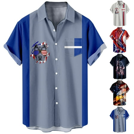 

Stylish Short Sleeve Front Pocket Hawaiian Shirts for Teen and Adult Mens Lightweight Outfits