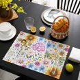 thumbnail image 3 of Sunflower Placemats Set of 12, Colorful Flowers Summer Botanical Watercolor Placemats for Dining Table, Place Mats for Kitchen Tabletop, Waterproof Wipeable Dining Table Mats Set, 3 of 9
