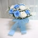 thumbnail image 3 of Nvzi Ramos de boda para novia - Ramos de novia para novia - Flores artificiales de seda color morado y rosa champán para bodas, iglesias, hogares, propuestas, accesorios de decoración, 3 of 5