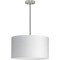 thumbnail image 5 of Progress Lighting Markor Collection 3-Light Pendant Ceiling Light, Brushed Nickel/Matte Black/Vintage Brass, Black Parchment Shade, 5 of 18
