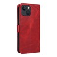 thumbnail image 2 of Designed for iPhone 14 Case Wallet, Men Women Flip Folio Cover with PU Leather Stand Credit Card Holders Slots Wrist Strap Magnetic Clasp Phone Case for iPhone 14, Red, 2 of 11