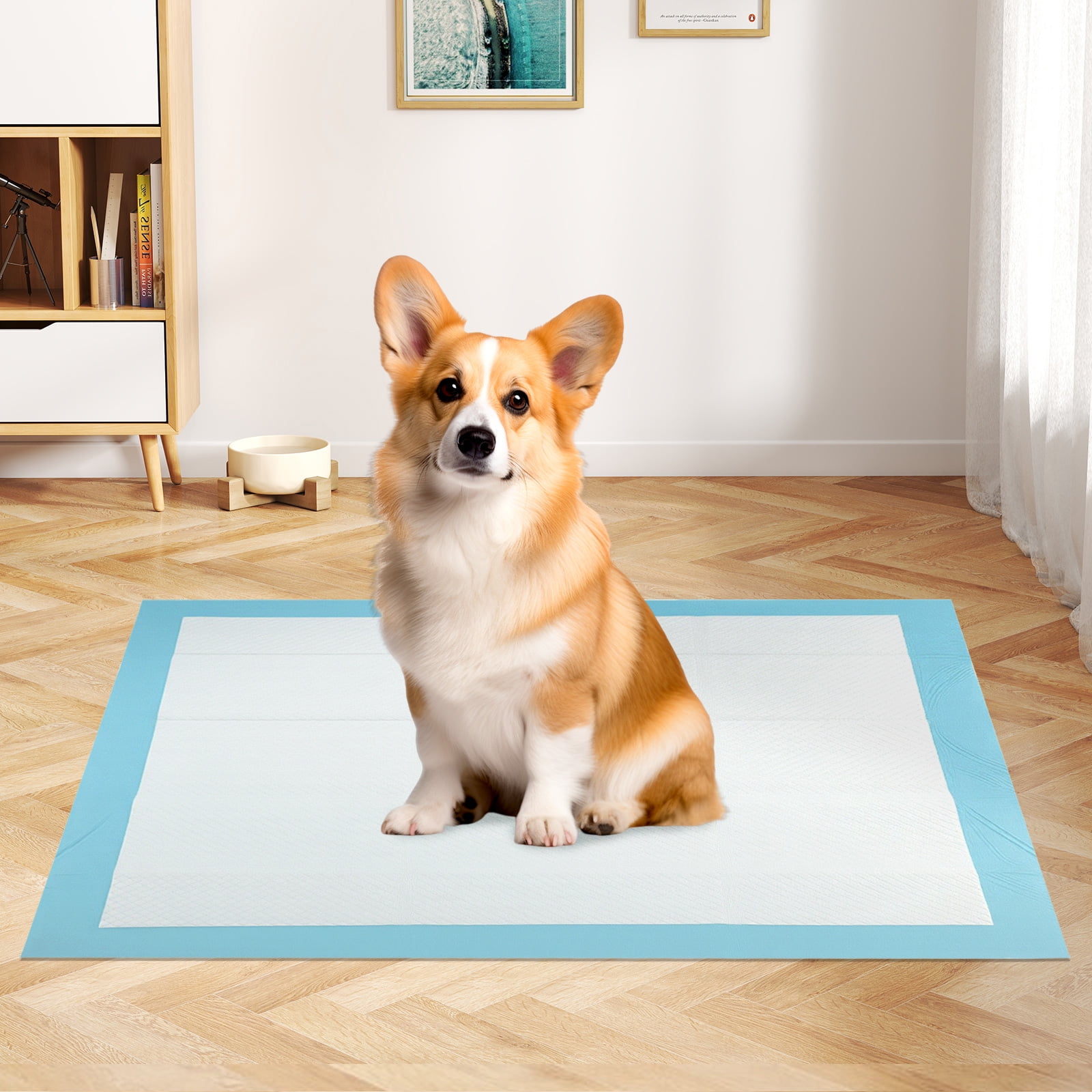 Gymax 36'' x 24'' (150 Counts) Dog Potty Training Pads Puppy Pee Pads w/6-layer Construction Quick-Drying