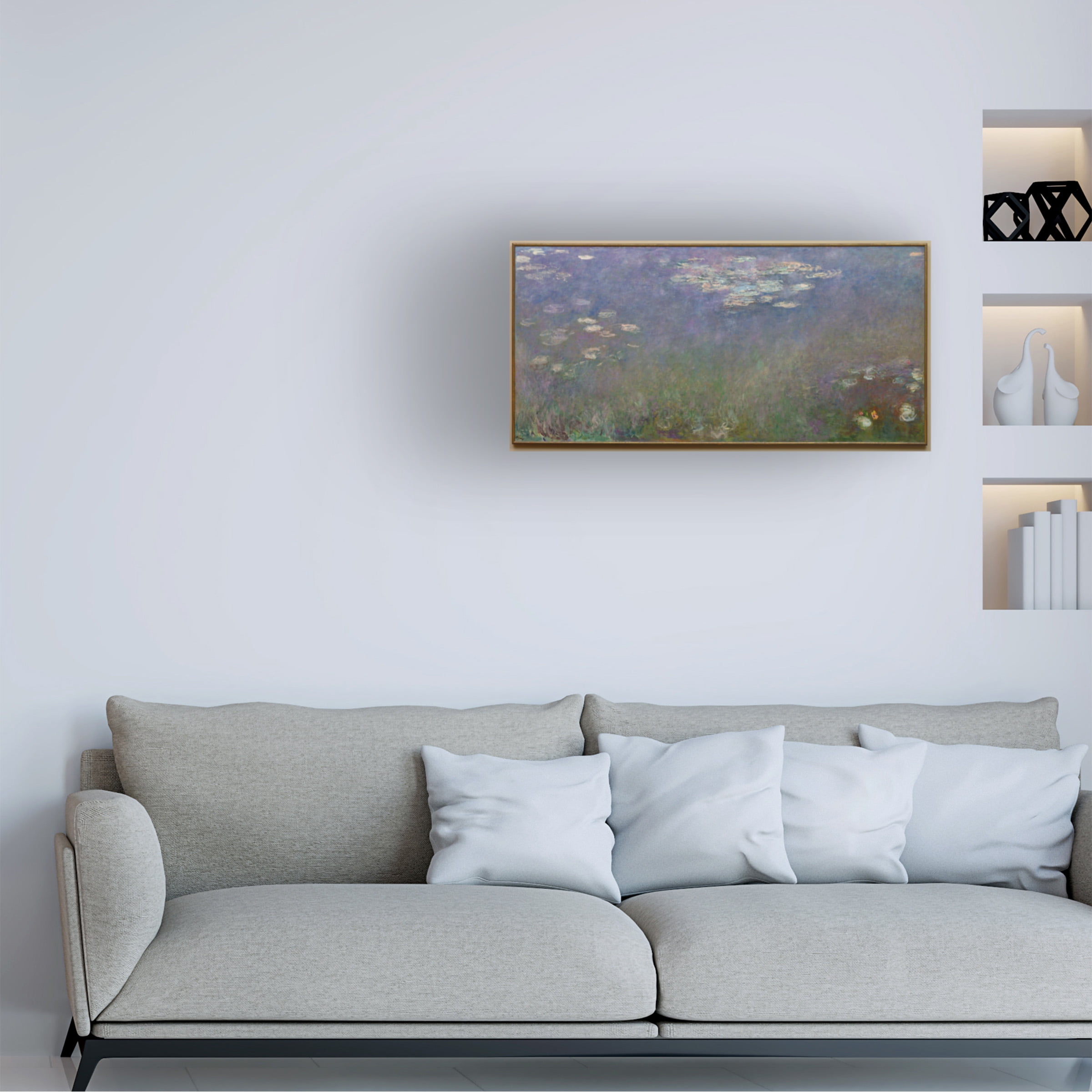 Claude Monet 'Water Lilies Agapanthus' Canvas Art
