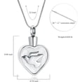 thumbnail image 2 of Urn Necklace for Ashes Cremation Peace Dove Urn Pendant Stainless Steel Keepsake Locket Ashes Keepsake Memorial Ashes Necklace for Men Women, 2 of 7